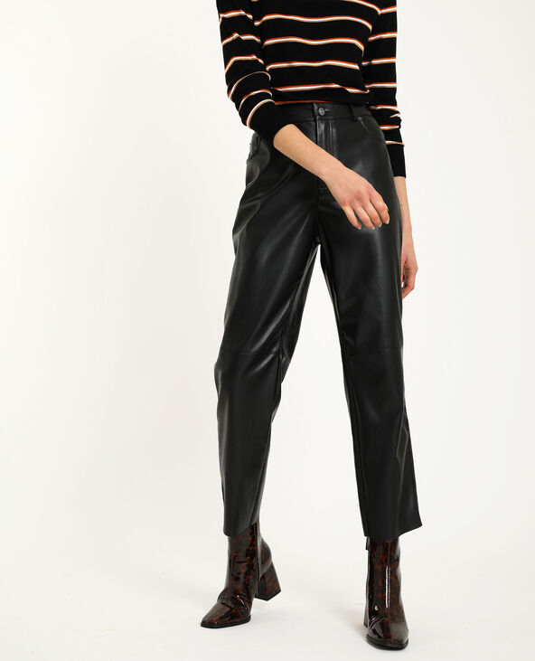 Pantalon simili cuir noir - Pimkie