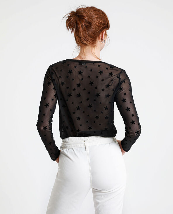 T-shirt à étoiles noir - Pimkie