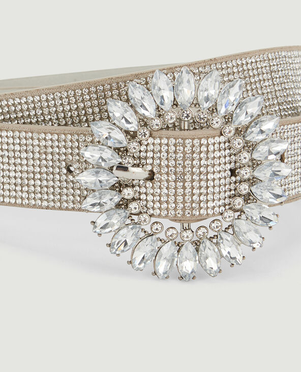 Ceinture avec brillants et boucle bijou argenté - Pimkie