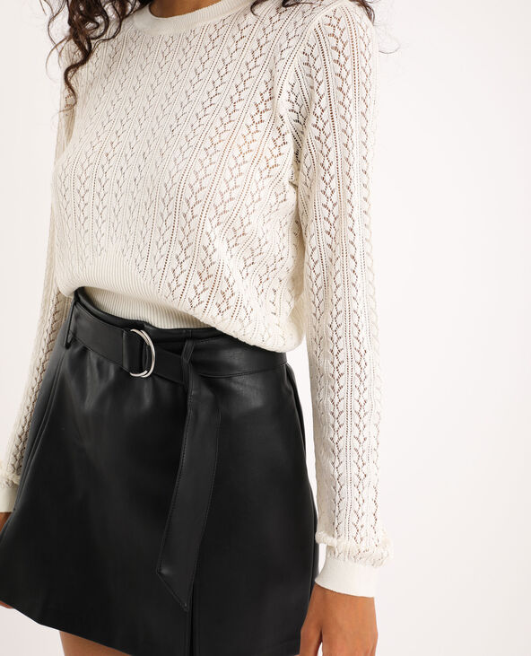 Pull ajouré blanc - Pimkie