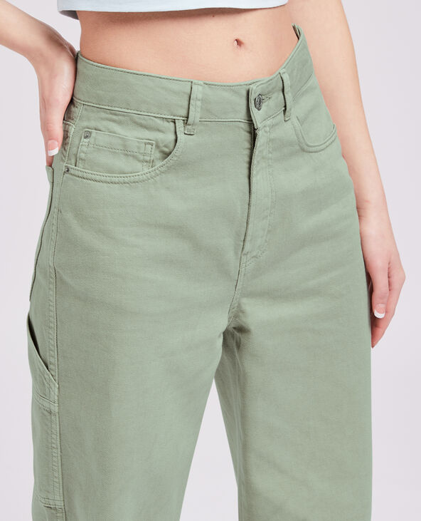 Jean cargo large vert de gris - Pimkie
