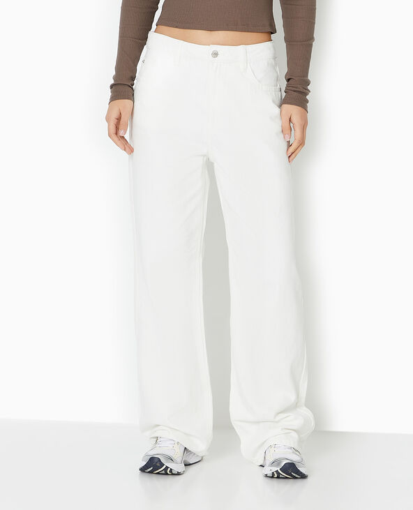 Jean wide loose extra long blanc - Pimkie