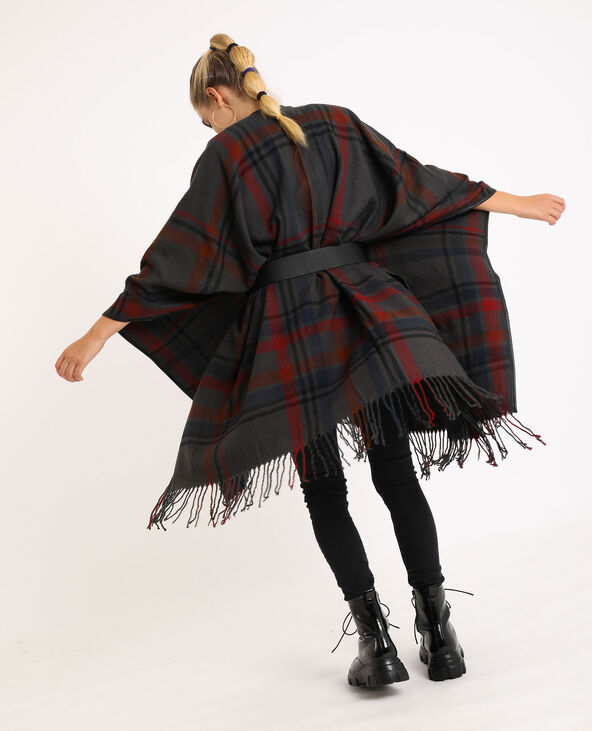 Poncho à franges violet - Pimkie