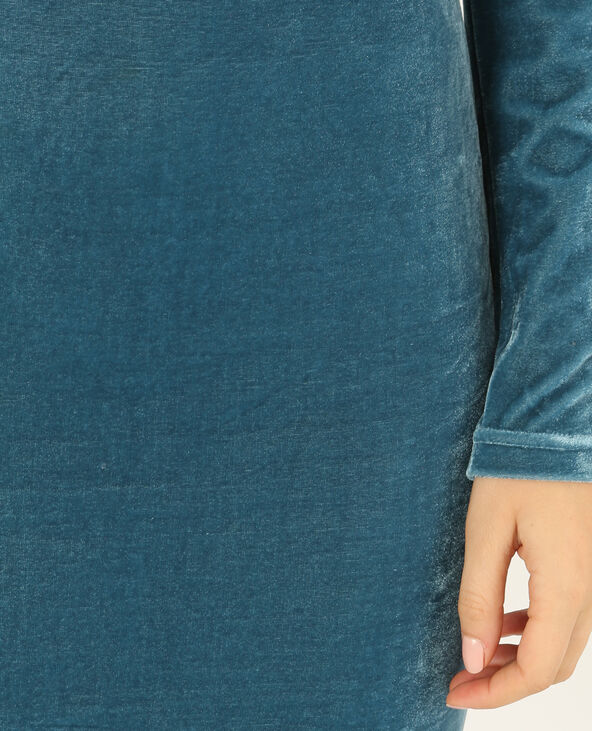 Robe velours bleu foncé - Pimkie