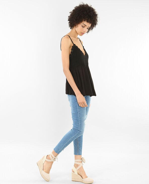 Top en crochet noir - Pimkie