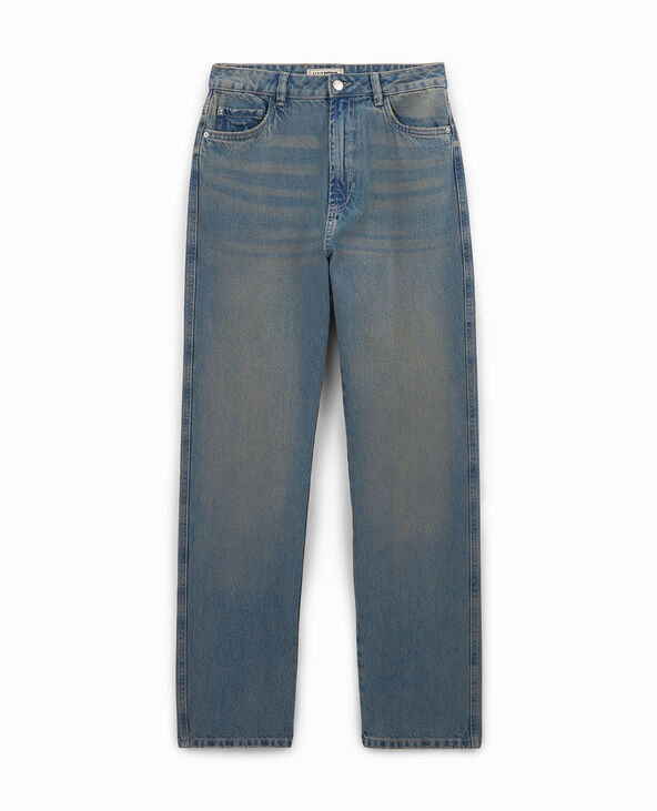 Jean droit taille haute vert kaki - Pimkie