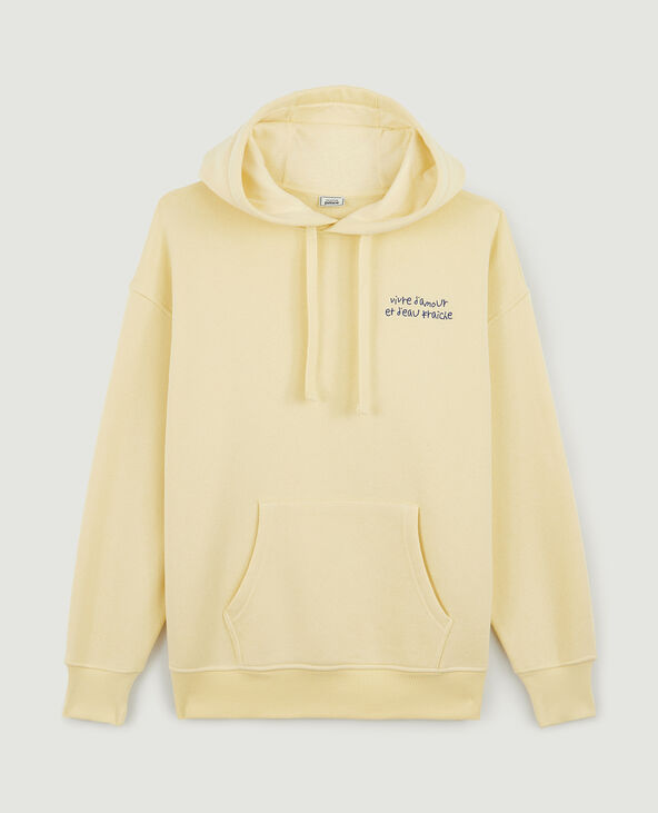 Sweat capuche oversize jaune - Pimkie