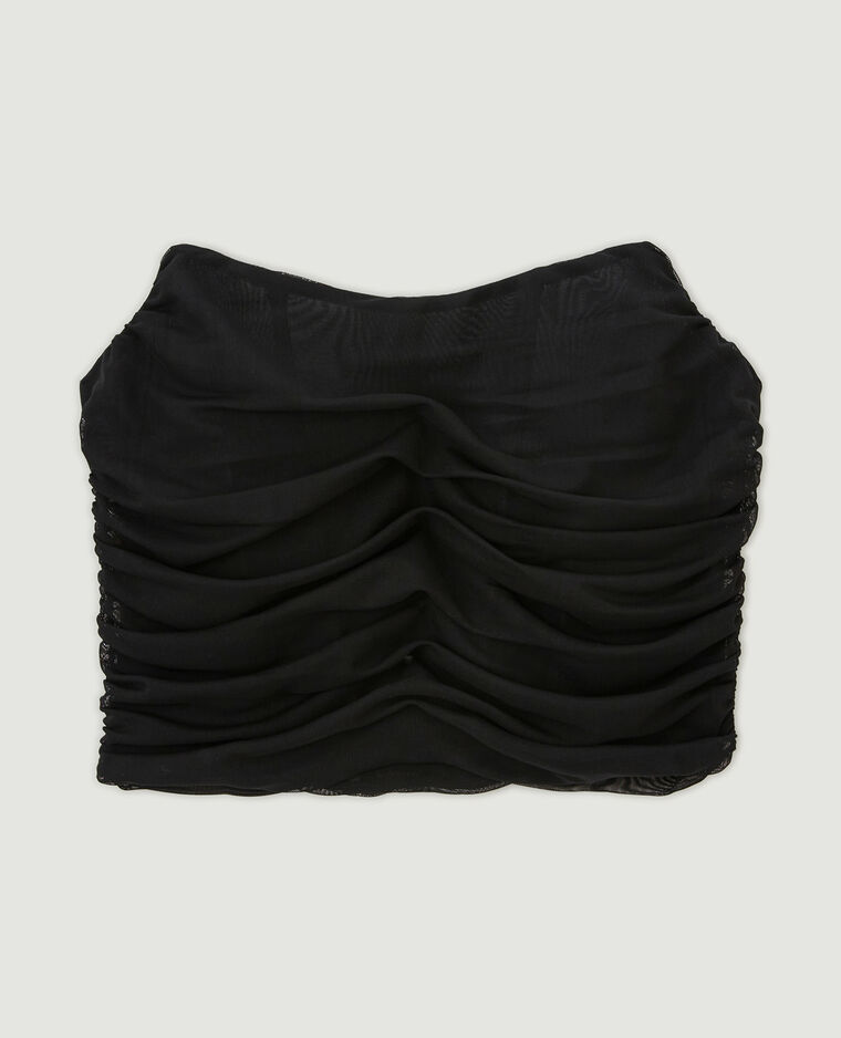 Corset bustier avec micro-mesh noir - Pimkie
