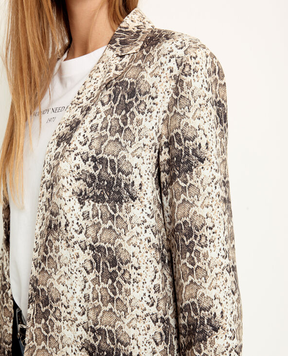 Blazer fluide python doré - Pimkie