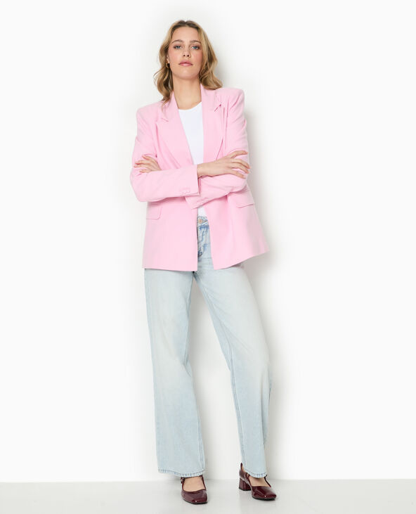 Veste tailleur avec double boutonnage rose - Pimkie