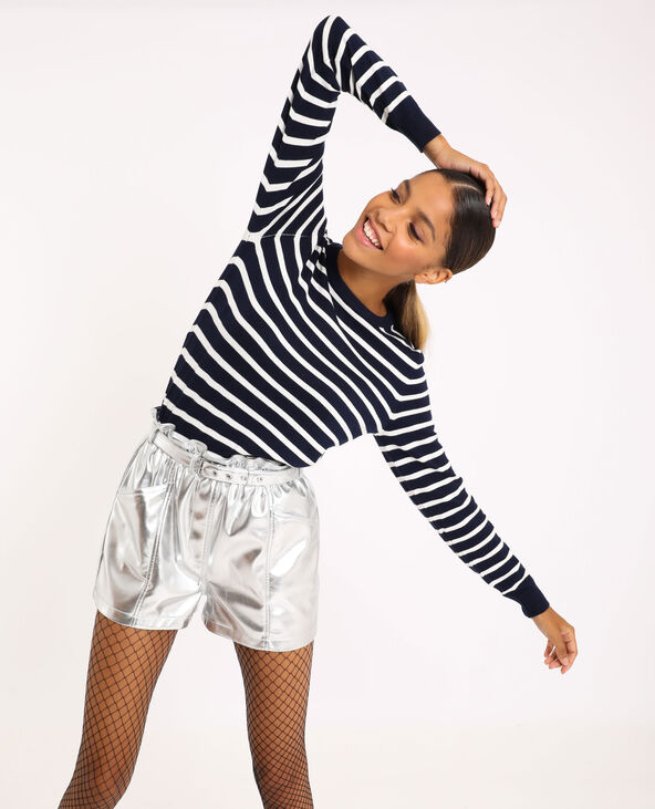 Pull rayé bleu marine - Pimkie