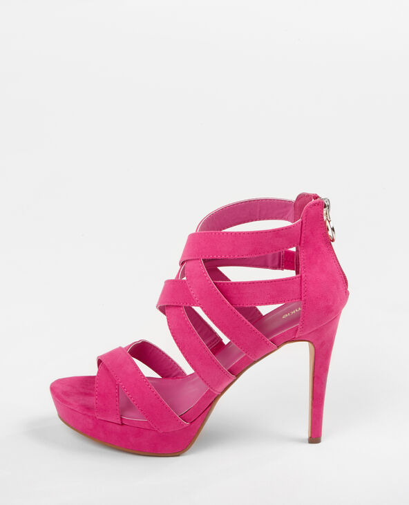 Sandales à talons hauts rose fuchsia - Pimkie