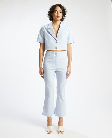 Veste cropped manches courtes vert anis - Pimkie
