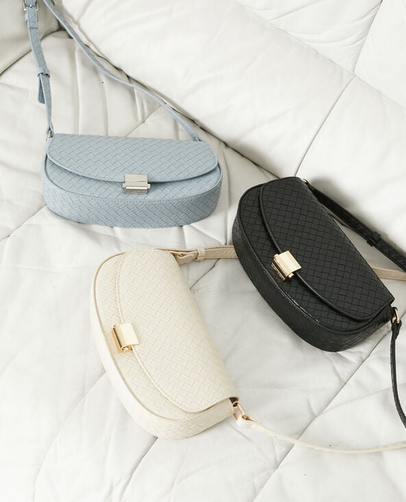 Sac boxy effet tressé bleu clair - Pimkie