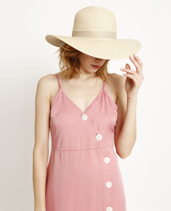 Chapeau en paille brillant cuivré - Pimkie