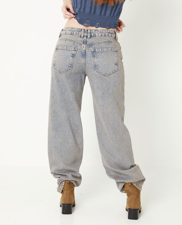 Jean wide taille basse gris clair - Pimkie