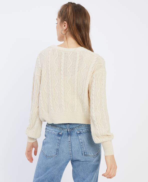 Gilet torsadé écru - Pimkie