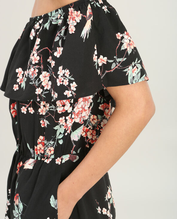 Combishort col bardot noir - Pimkie