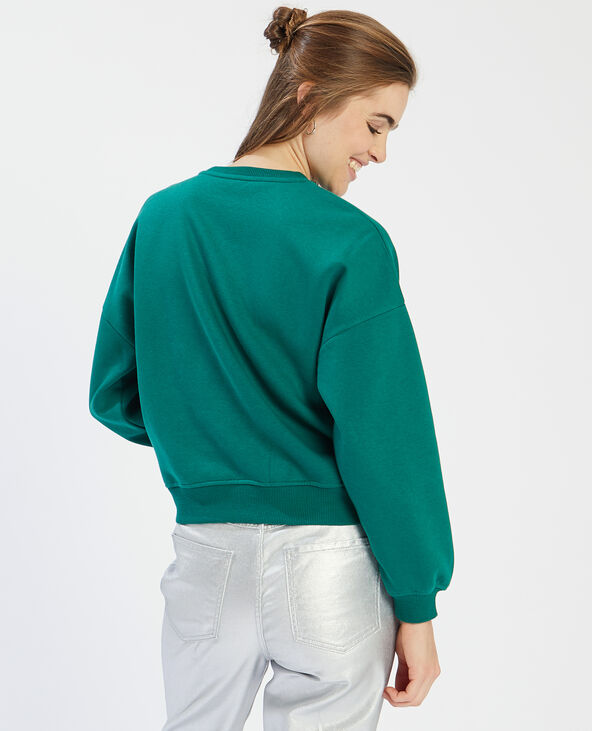 Sweat de Noël vert foncé - Pimkie