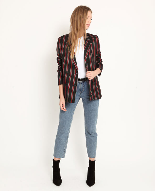 Blazer à rayures noir - Pimkie