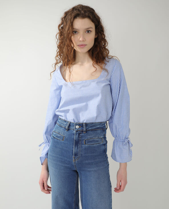 Top rayé bleu clair - Pimkie