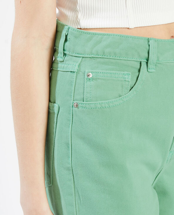 Jean droit taille haute couleur vert olive - Pimkie