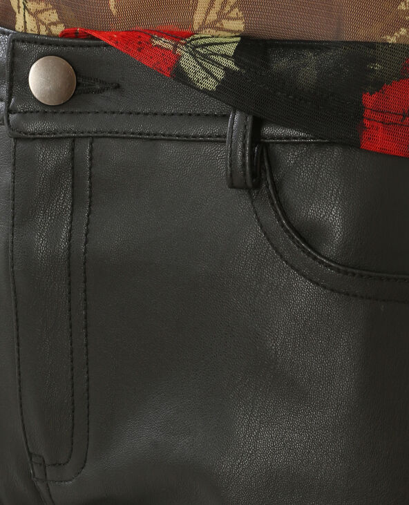 Pantalon en simili cuir noir - Pimkie