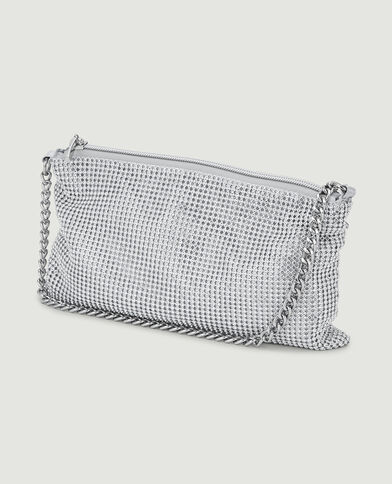 Sac porté épaule en strass argenté - Pimkie