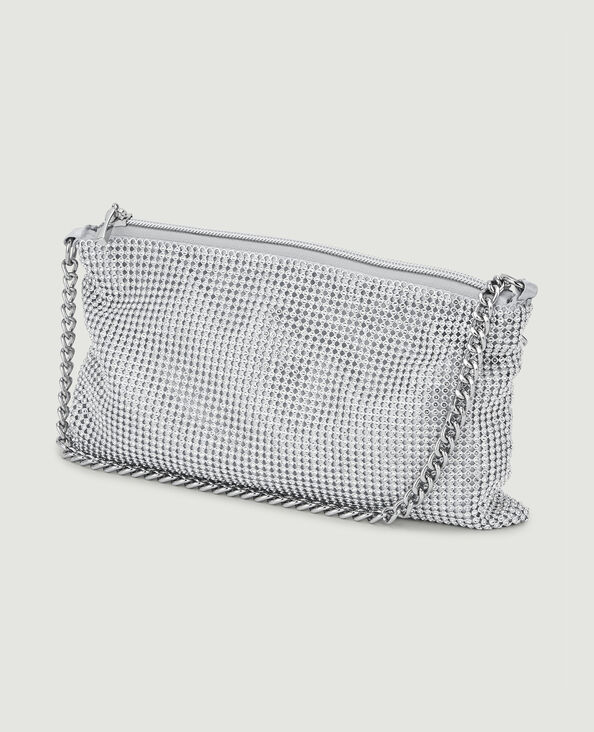 Sac porté épaule en strass argenté - Pimkie