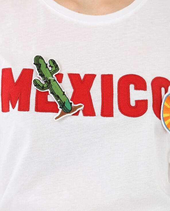 T-shirt "Mexico" à scratch blanc - Pimkie