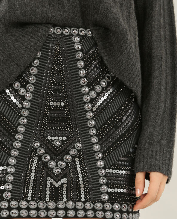 Jupe bodycon à perles gris clair - Pimkie