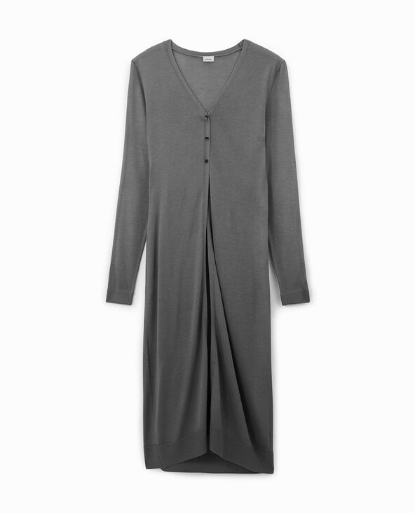 Gilet long en maille fine gris foncé - Pimkie