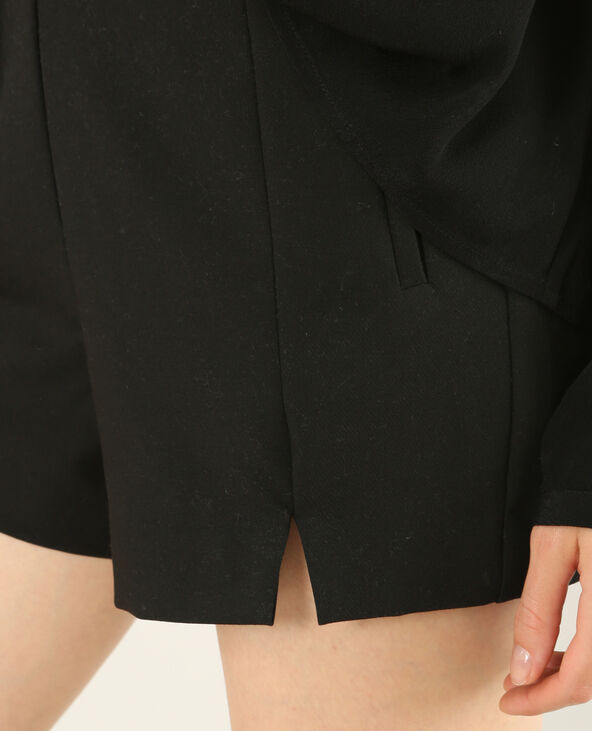 Mini short à fentes noir - Pimkie