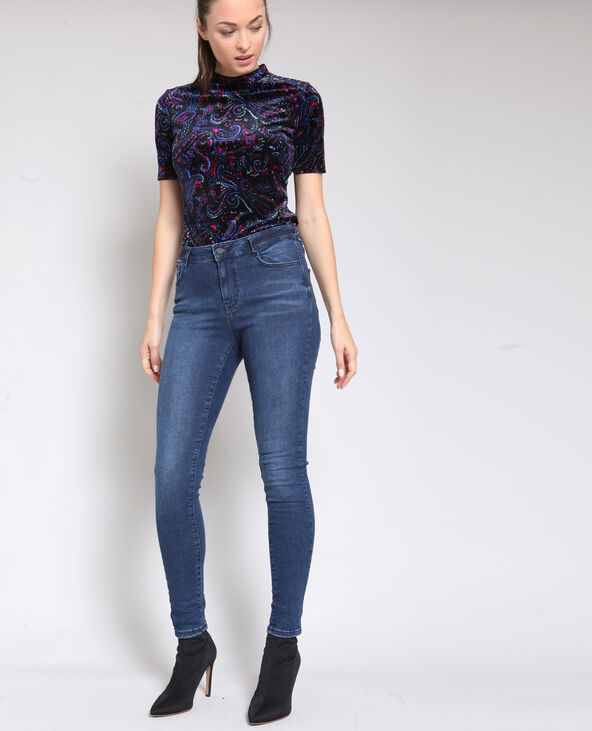 T-shirt imprimé cachemire bleu marine - Pimkie