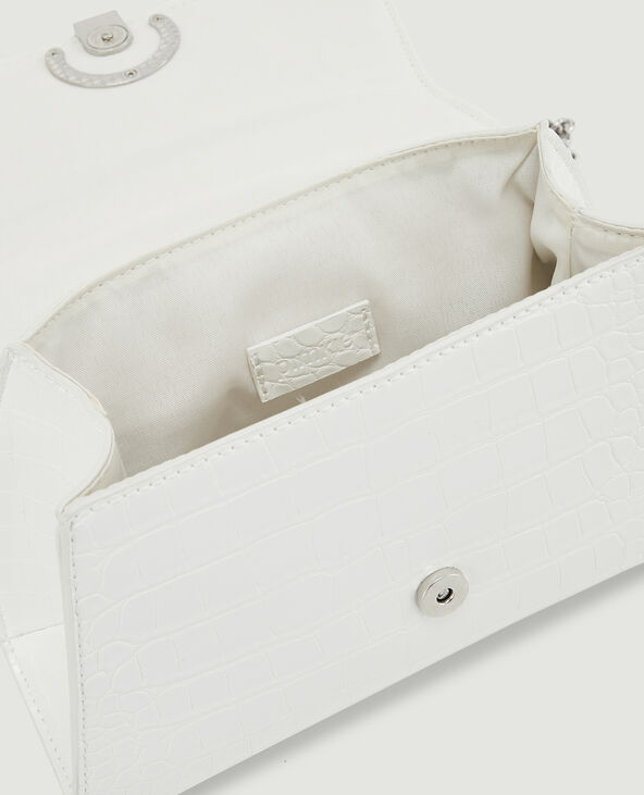 Sac boxy façon croco blanc - Pimkie