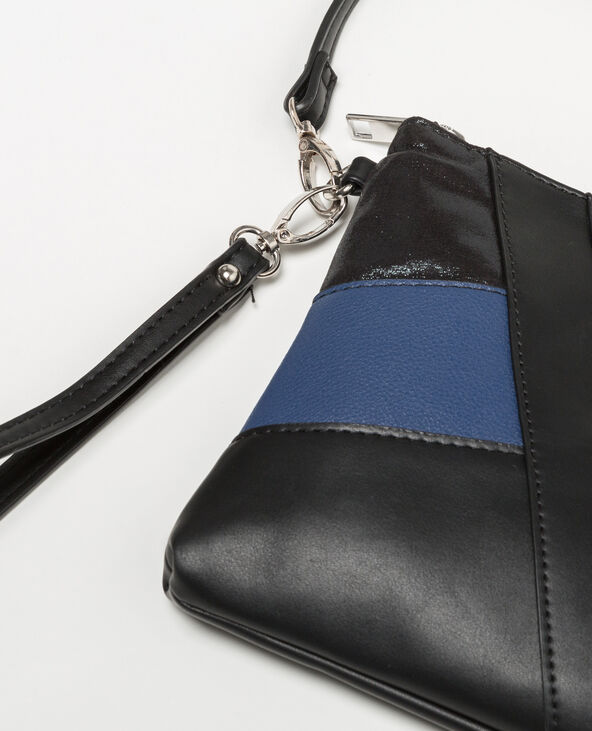 Sac patchwork bicolore noir - Pimkie
