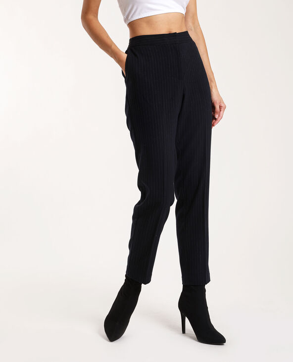 Pantalon à rayures bleu marine - Pimkie