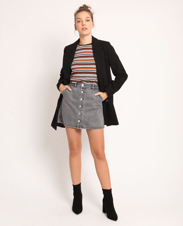 Jupe en jean gris clair - Pimkie