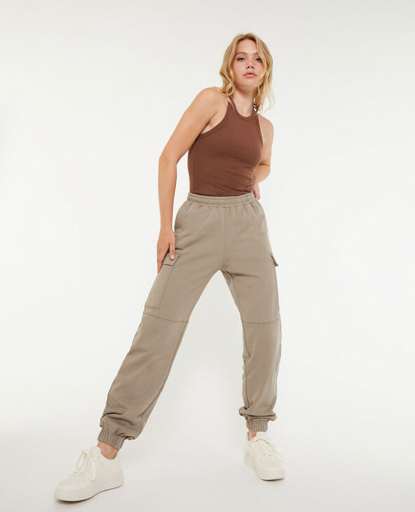 Pantalon de jogging cargo taupe - Pimkie