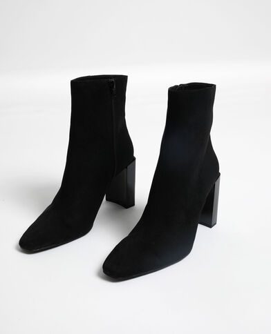 Bottines en microfibre noir - Pimkie