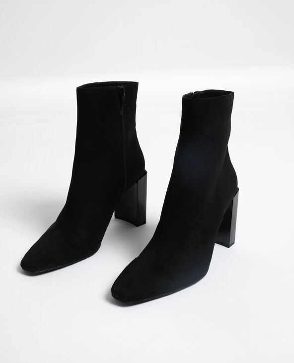 Bottines en microfibre noir - Pimkie