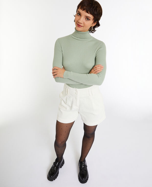 Short velours taille haute avec pinces blanc - Pimkie