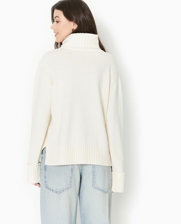Pull col roulé blanc - Pimkie