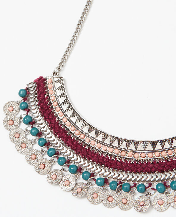 Collier plastron argenté - Pimkie