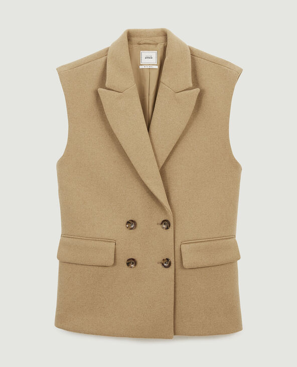Veste oversize sans manches camel - Pimkie
