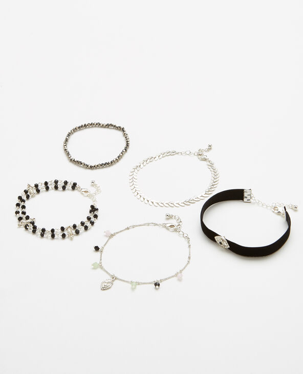 Lot de 5 bracelets argenté - Pimkie