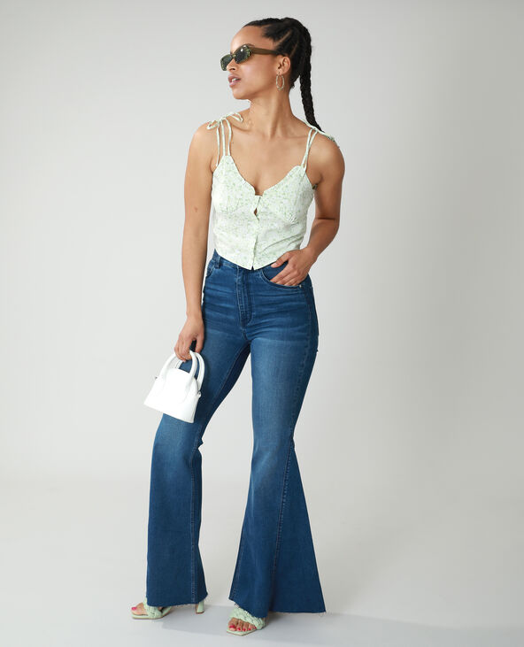 Jean flare high waist bleu marine - Pimkie