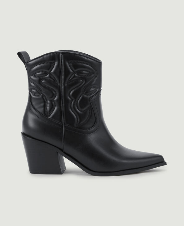 Boots santiags bouts pointus noir - Pimkie