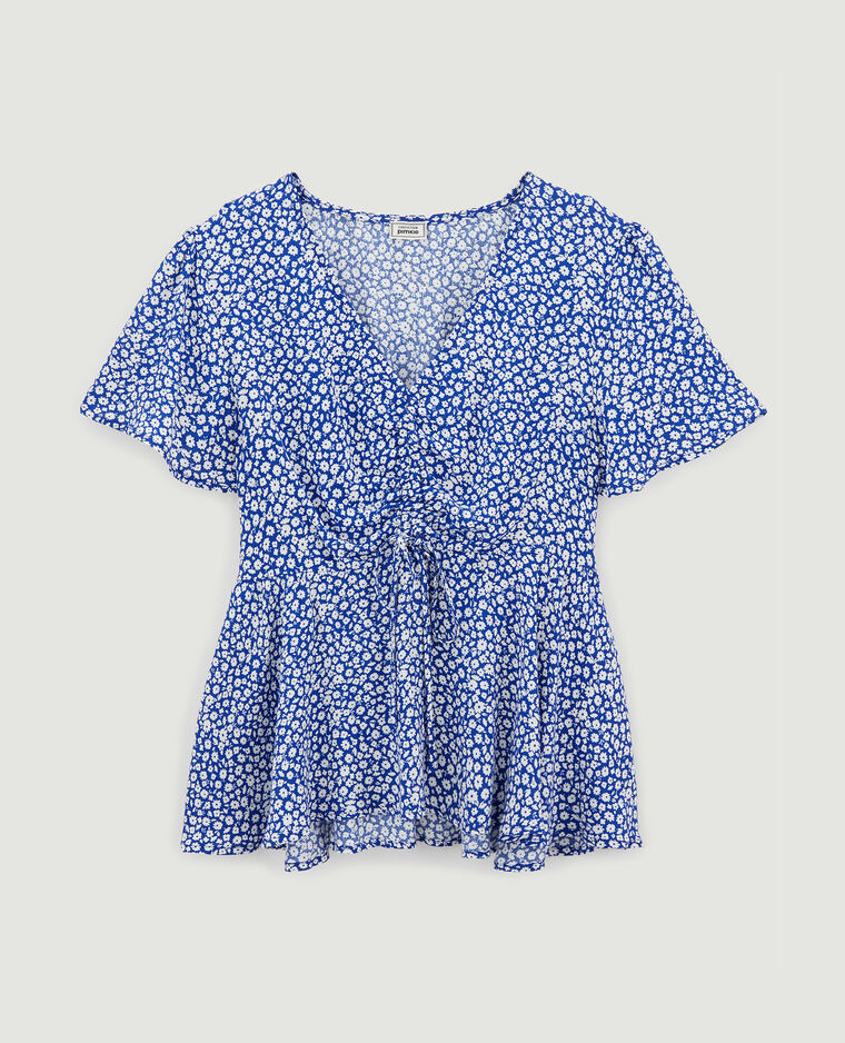 Top en tissu fluide bleu électrique - Pimkie