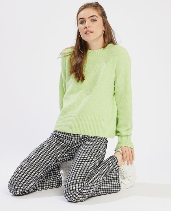 Pull maille bouclette vert anis - Pimkie